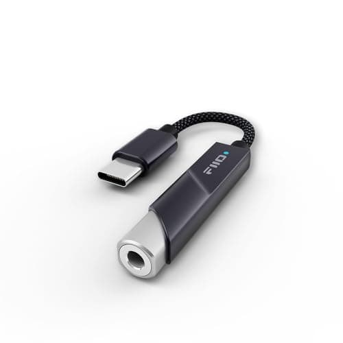 FiiO KA11 USB C to 3.5mm Audio Adapter 32bit/384KHz, USB Type C Dongle HiFi DAC Amplifier for Android/iOS/Windows/Mac (Black, TC) - Audio Interface