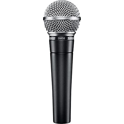 Shure SM58-LC Dynamic Vocal Microphone – Professional Handheld Cardioid XLR Mic for Singing, Live Performance, Studio Recording, Podcast & Broadcast, Black - Microphone