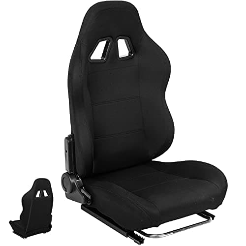 Marada Racing Bracket Seat Simulator Chair with Double Locking Slides Gaming Race Seat Adjustable Fit for Most Driving Sim Cockpit(No Steering Wheel Mount) - Gaming Chair
