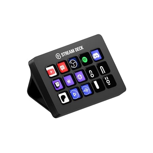 Elgato Stream Deck MK.2 – Studio Controller, 15 macro keys, trigger actions in apps and software like OBS, Twitch, YouTube and more, USB, works with Mac and PC - Stream Deck