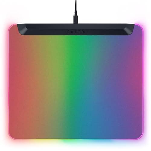 Razer Firefly V2 Pro Fully Illuminated RGB Gaming Mouse Mat: Backlit Design - 15 Zone Chroma Lighting - USB 2.0 Port - Detachable USB Type C Cable - Micro Textured Surface - Anti Slip Base - Mousepad / Desk Mat