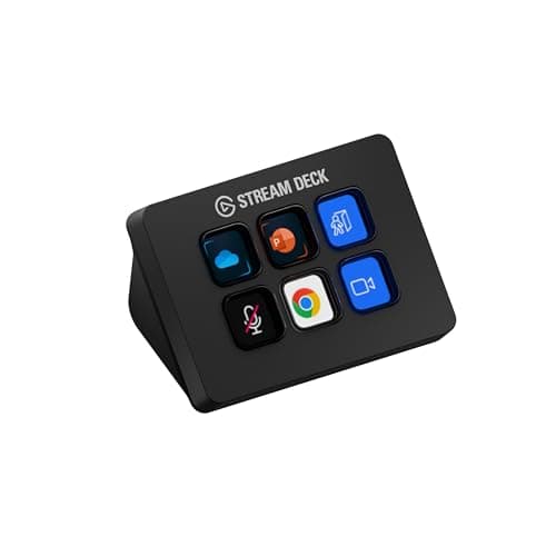 Elgato Stream Deck Mini – Control Zoom, Teams, PowerPoint, MS Office and Boost Productivity with Seamless Integration for Daily Apps, Set Up Shortcuts Easily, USB, Compatible with Mac and PC - Stream Deck