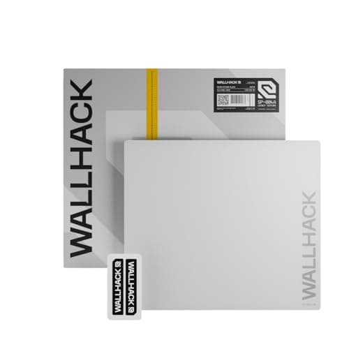 Wallhack SP-004A Glass Gaming Mouse Pad – 4th Gen Micro-Etched Surface, Medium Mousepad for Esports, Ultra-Fast Glide with Stopping Power, Tempered Glass, Durable & Portable, 15.4"x17.7" | White - Mousepad / Desk Mat