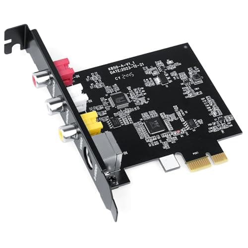 DigitPro PCIE Video Capture Card, Ultra-Low Latency Pass-Through Capture Board for Retro Gaming & Legacy AV Devices, Compatible with Windows 8/10/11 & Linux - Capture Card