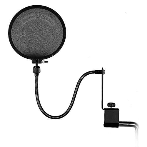 Shure Popper Stopper Pop Filter with Metal Gooseneck and Heavy Duty Microphone Stand Clamp - Microphone