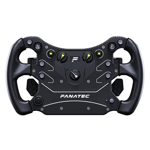 Corsair FANATEC Sim Racing CSL Steering Wheel GT3 – Overmolded Grips, Custom Magnetic Shifters, Dual Analog Paddles, OLED Display, QR2 Lite Wheel-Side Preinstalled – PC, Xbox - Sim Racing