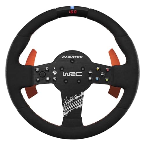 FANATEC CSL Elite Officially Licensed WRC Rally Sim Racing Steering Wheel – Alcantara Grip, RevStripe LED Display, Removable Paddles, Plug-and-Play for PC, Xbox Series X|S, Xbox One - Sim Racing