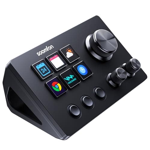 SOOMFON Stream Controller SE Stream Control Deck with 6 Customizable LCD Macro Keys to Trigger Actions in OBS Twitch YouTube for Content Creators Streaming Gaming Compatible with PC & Mac - Stream Deck