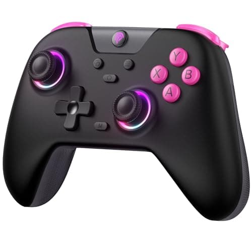 EasySMX X05 2.4g Wireless Gaming Controller for PC/Steam/iPhone/Android/Switch - Bluetooth Controller Gamepad with Hall Effect, RGB Lights and Turbo, Anti-Drift Controller - Stream Deck