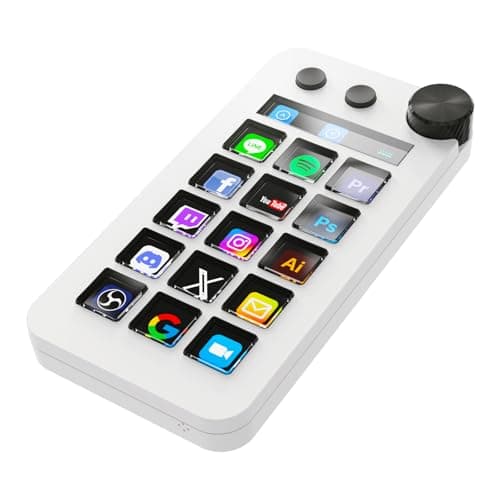 ActionRing Streaming Deck for Live Streamers,Game commands keyboard for Gamers,Macro pad for Content Creators,Soundboard Keypad for OBS and Youtube,Three Modes(Shortcut Keys,Calculator,Numeric Keypad) - Stream Deck
