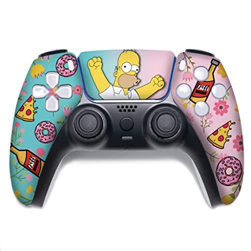 Simpsson Custom PS-5 Controller Wireless compatible with Play-Station 5 Console by BCB Controllers | Proudly Customized in USA with Permanent HYDRO-DIP Printing (NOT JUST A SKIN) - Controller