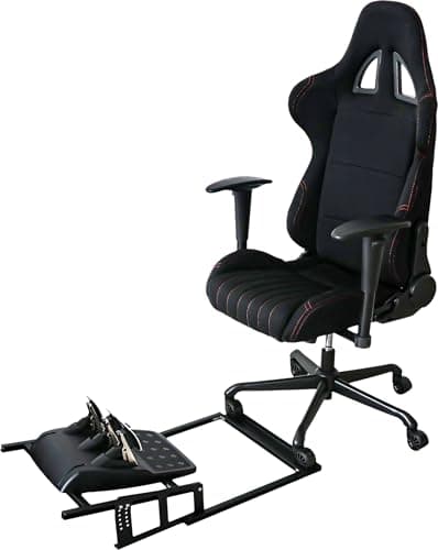 PEIN Gear Mount Pein Racing & Flight Simulator Pedal Mount | Heavy-Duty Adjustable Stand for Logitech, Thrustmaster, Fanatec, MOZA | Compact & Retractable for Desk and Gaming Chair Setups - Gaming Chair