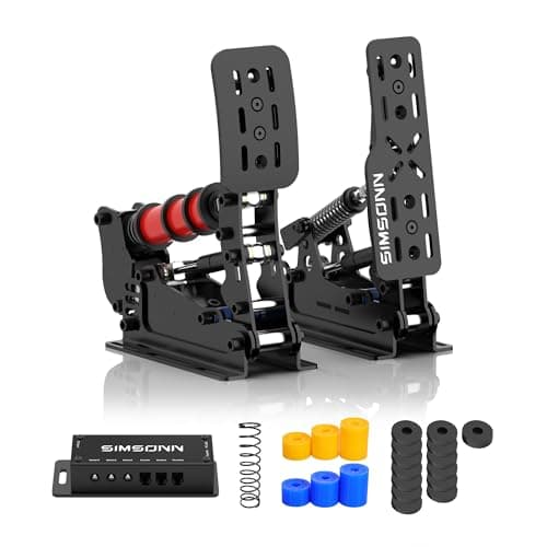 SIMSONN Plus X Racing Simulator Hydraulic Pedals Sim Racing Pedals (Plus X Black P2-H2) - Sim Racing