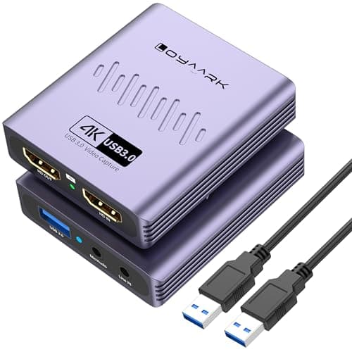 Loya Ark 4K HDMI Video Capture Card for Nintendo Switch 2, PS5, Xbox, PC,Streaming- USB 3.0 Game Capture Device with 2K 30fps, Compatible with Broadcasting, Mobile Cameras & More - Capture Card