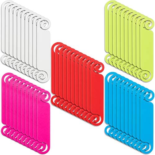 Honoson 50 Pieces Cable Tags Cable Management Labels Multicolor Labels Cord Identification Tags for USB Computer Phone Charger - Cable Management