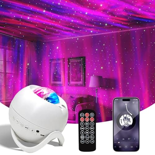 Star Projector Galaxy Projector for Bedroom, White Noise Bluetooth Speaker Northern Lights Projector, Suitable Gaming, Home Theater, Adult, Christmas Mood Night Light - Lighting