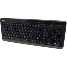 Adesso SlimTouch 120 - 3-Color Illuminated Compact Multimedia Keyboard - Keyboard